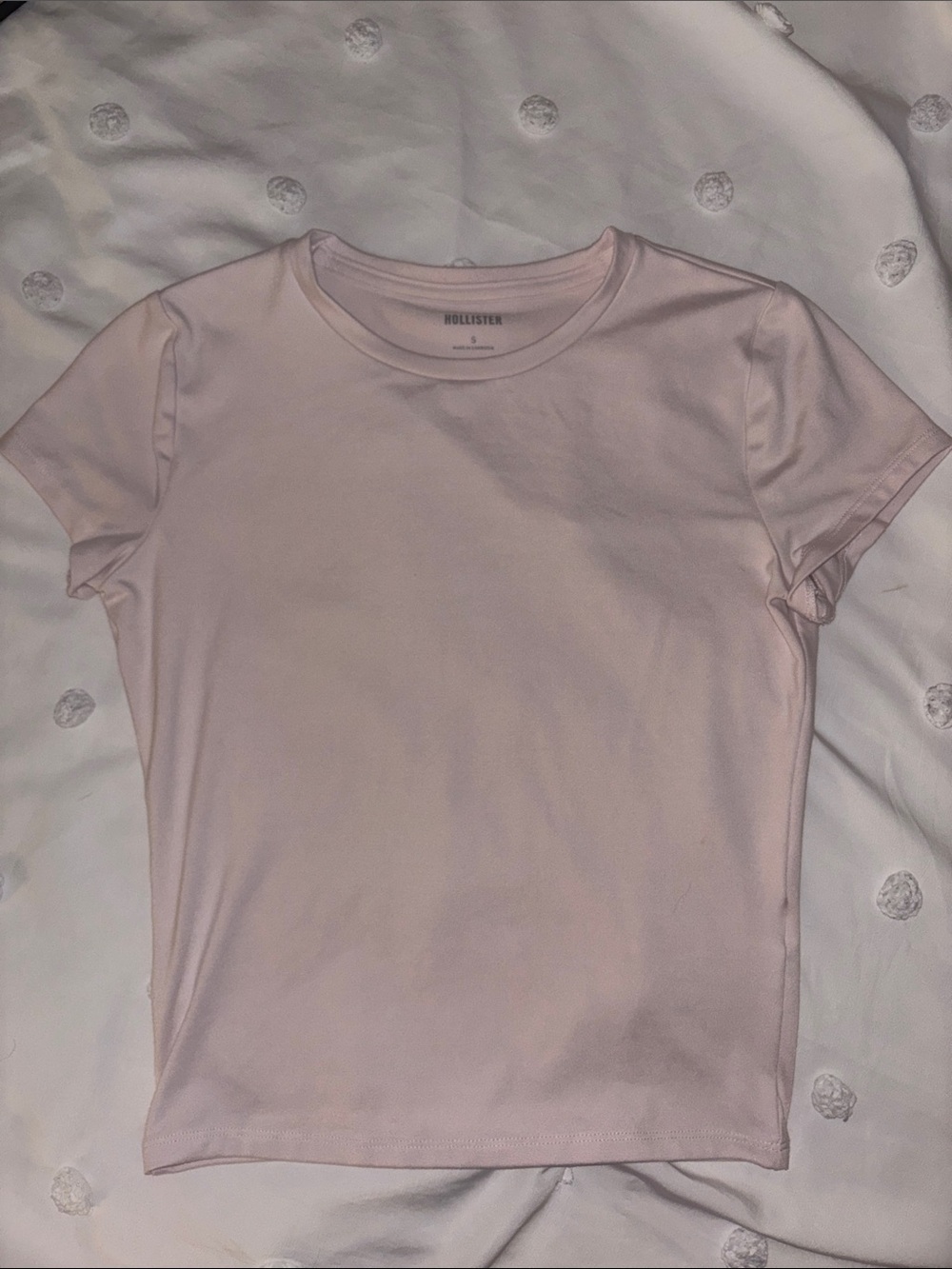 Hollister Soft Light Pink Short Sleeve Crew Tee